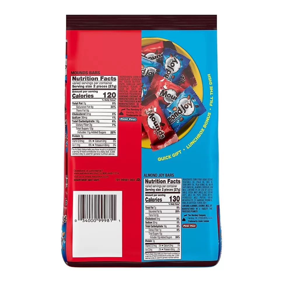 Hershey's ALMOND JOY & MOUNDS Assorted Flavored Candy Party Pack, 32.1 oz (HEC99981) Best