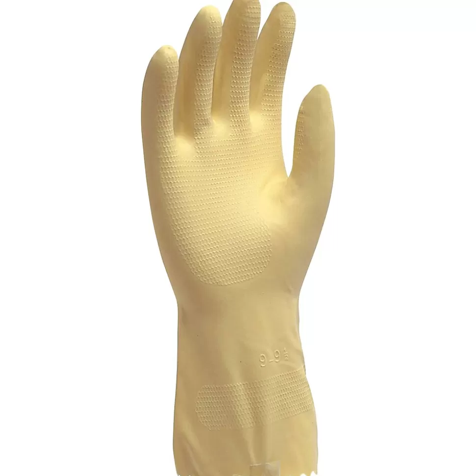Ambitex Pro L6500 Series Flock Lined Latex Gloves, Yellow, Small, 12 Pairs (LSM6500) Flash Sale