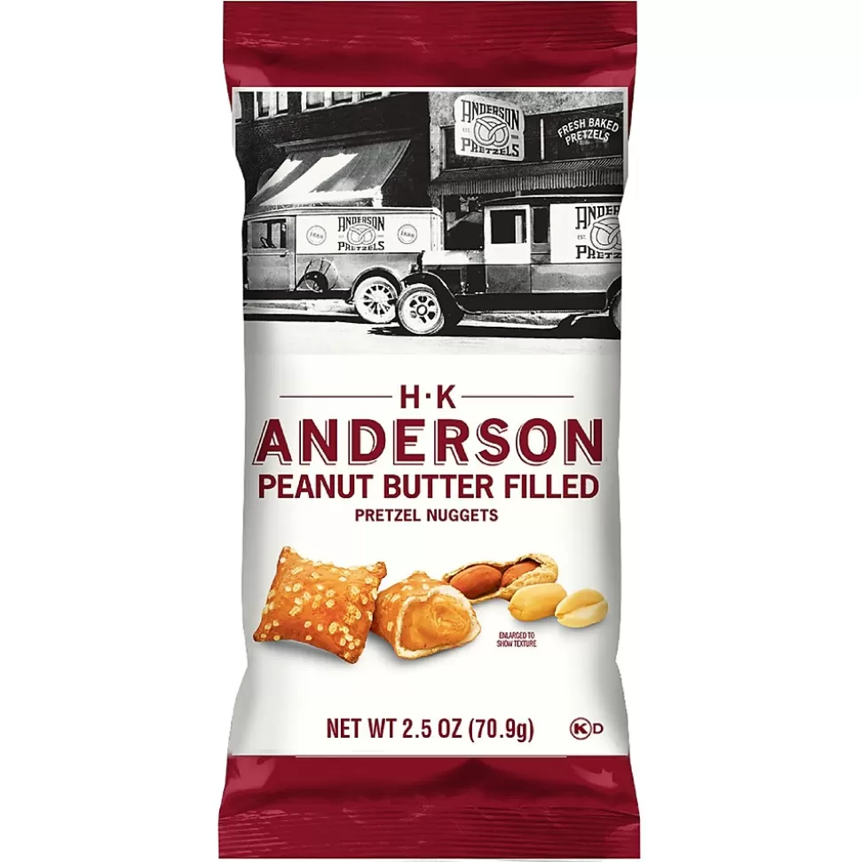 Anderson Peanut Butter Pretzels Nuggets, 2.5 oz., 24 Bags/Carton (UQF27593) Discount