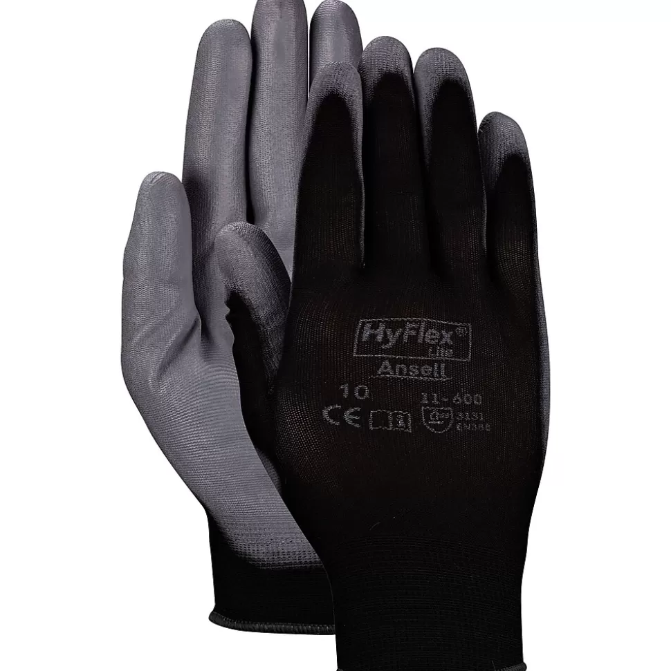 Ansell HyFlex Light Duty Multi-Purpose Safety Gloves, Palm Coated, X-Large, 12 Pairs Hot