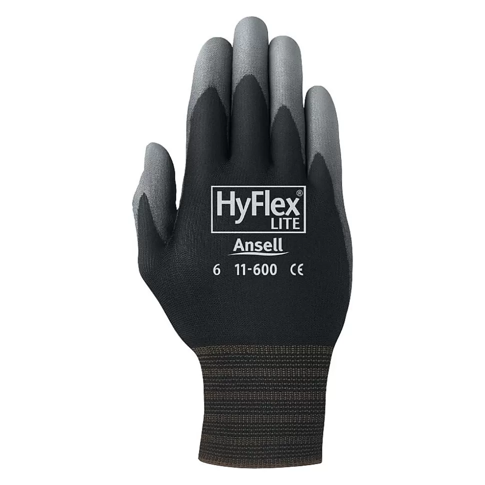 Ansell HyFlex Light Duty Multi-Purpose Safety Gloves, Palm Coated, X-Large, 12 Pairs Hot