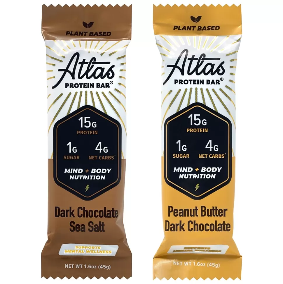 Atlas Gluten Free Chocolate Protein Bar, 1.6 oz., 5 Bars/Box 2/Box (600-02139) Best