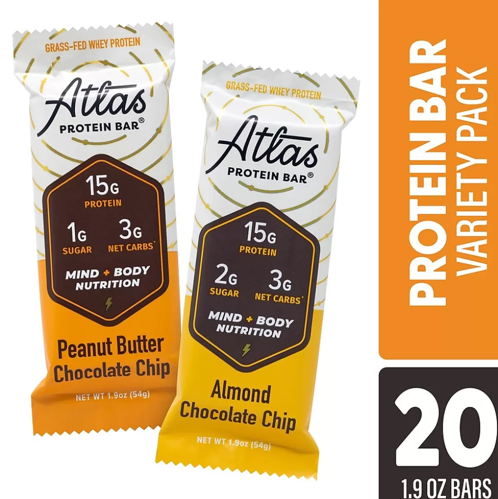 Atlas Gluten Free Chocolate Protein Bar, 1.9 oz., 10 Bars/Box 2/Box (600-02138) Fashion