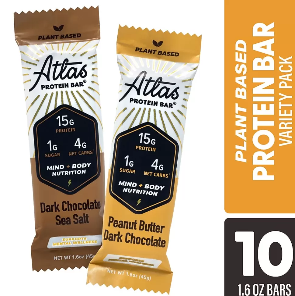 Atlas Gluten Free Chocolate Protein Bar, 1.6 oz., 5 Bars/Box 2/Box (600-02139) Best