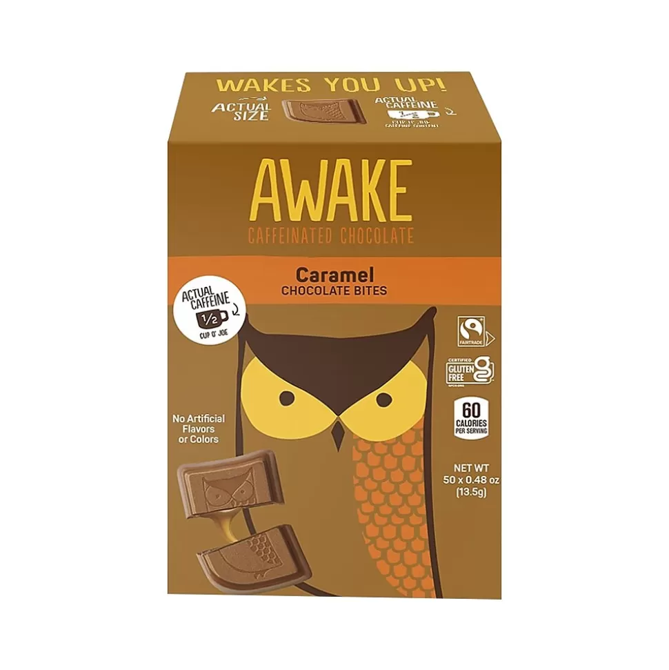 Awake Changemaker Bite Caramel Milk Chocolate, 24 oz., 50 Pieces/Box (00453U) Best Sale