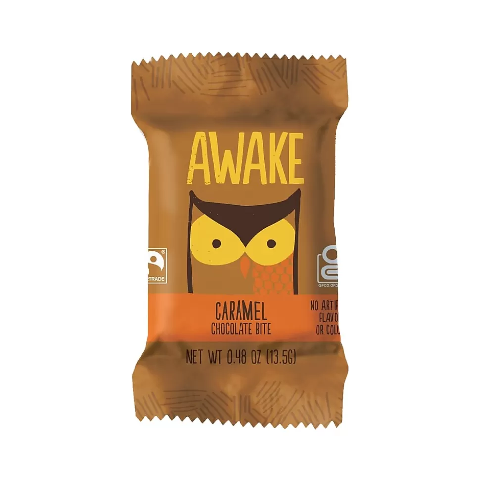 Awake Changemaker Bite Caramel Milk Chocolate, 24 oz., 50 Pieces/Box (00453U) Best Sale