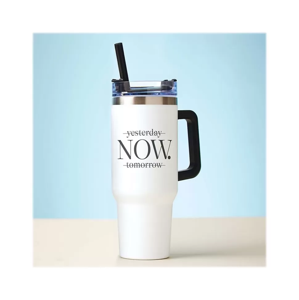 Baudville Thirst Quencher NOW Tumbler, White, 40 Oz. (93444) Online