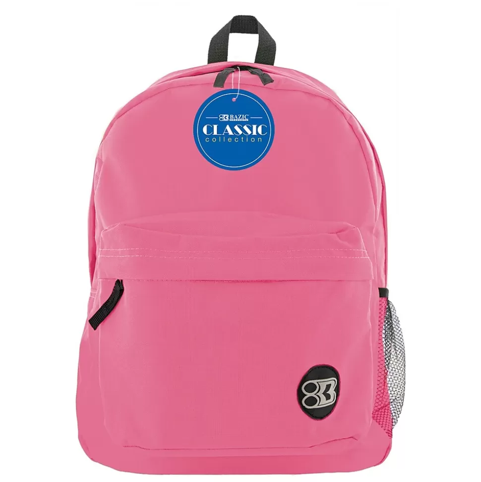 Bazic Classic Laptop Backpack, Large, Fuchsia (BAZ1056) Flash Sale