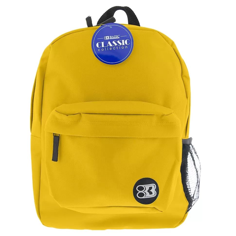 Bazic Classic Laptop Backpack, Medium, Mustard Yellow (BAZ1062) Online