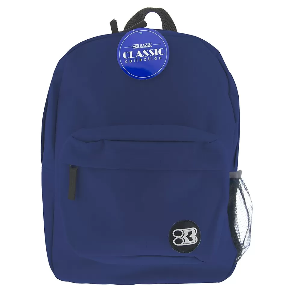 Bazic Classic Laptop Backpack, Medium, Navy Blue (BAZ1060) Flash Sale