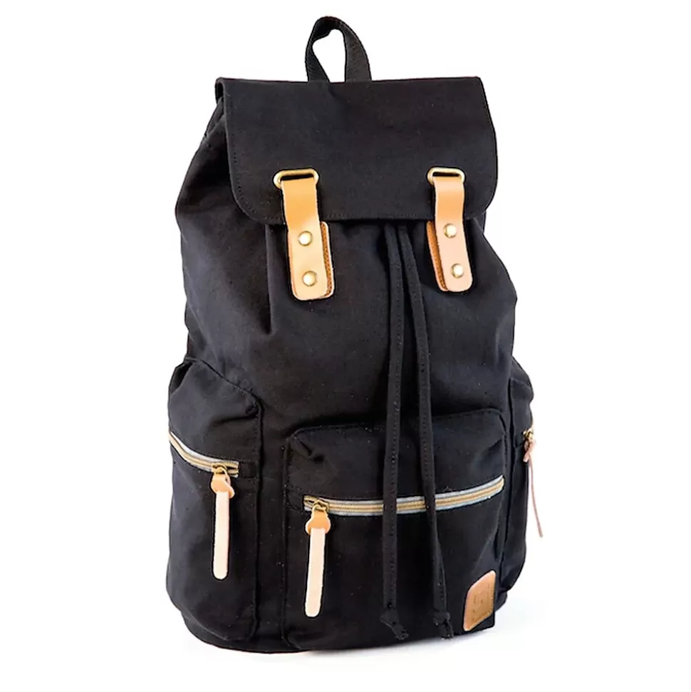 Bazic Guidi Canvas Laptop Backpack, Large, Black (1116) Outlet