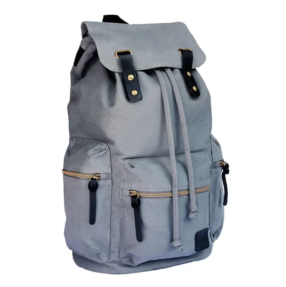 Bazic Guidi Canvas Laptop Backpack, Large, Gray (1117) Sale