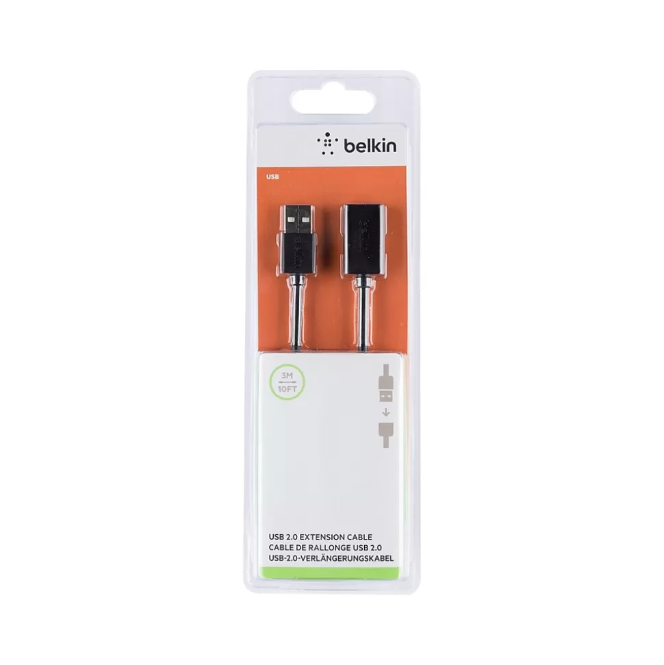 Belkin 10' USB A Male/A Female, Black (F3U153BT3M) Hot