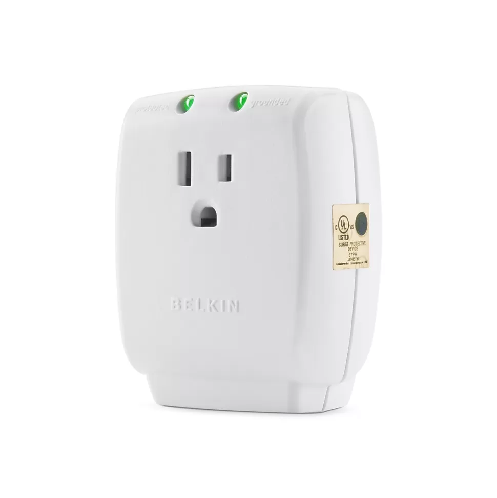 Belkin SurgeMaster 1 Outlet Surge Suppressor, 885 Joules, White (F9H100-CW) Clearance