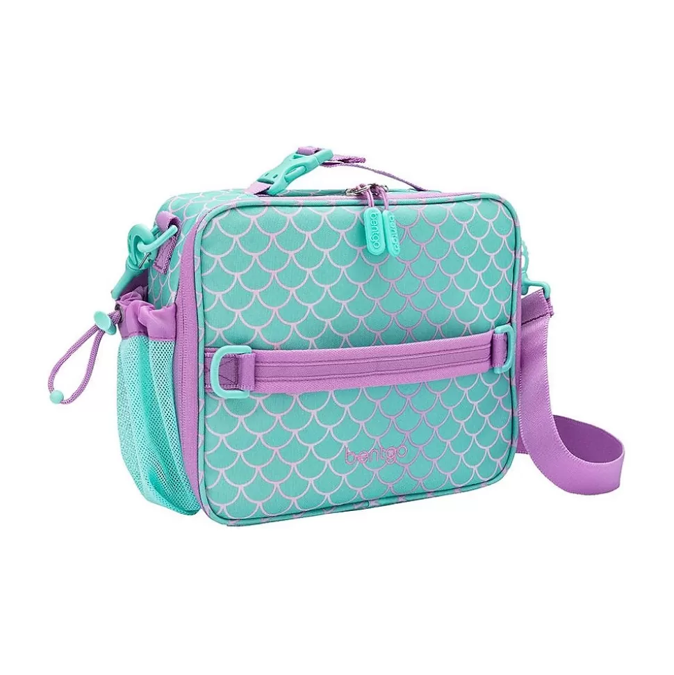 bentgo Kids Prints Mermaid Scales Lunch Bag, Teal/Purple (BGPTBAG-MMD) Best