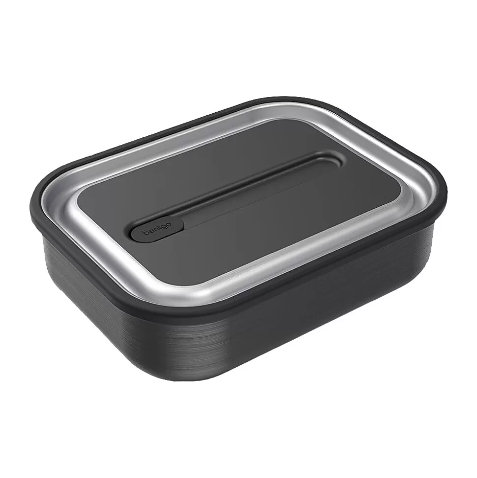 bentgo MicroSteel Lunch Box, Carbon Black, 41 oz. (BGSTLCH-CB) Discount