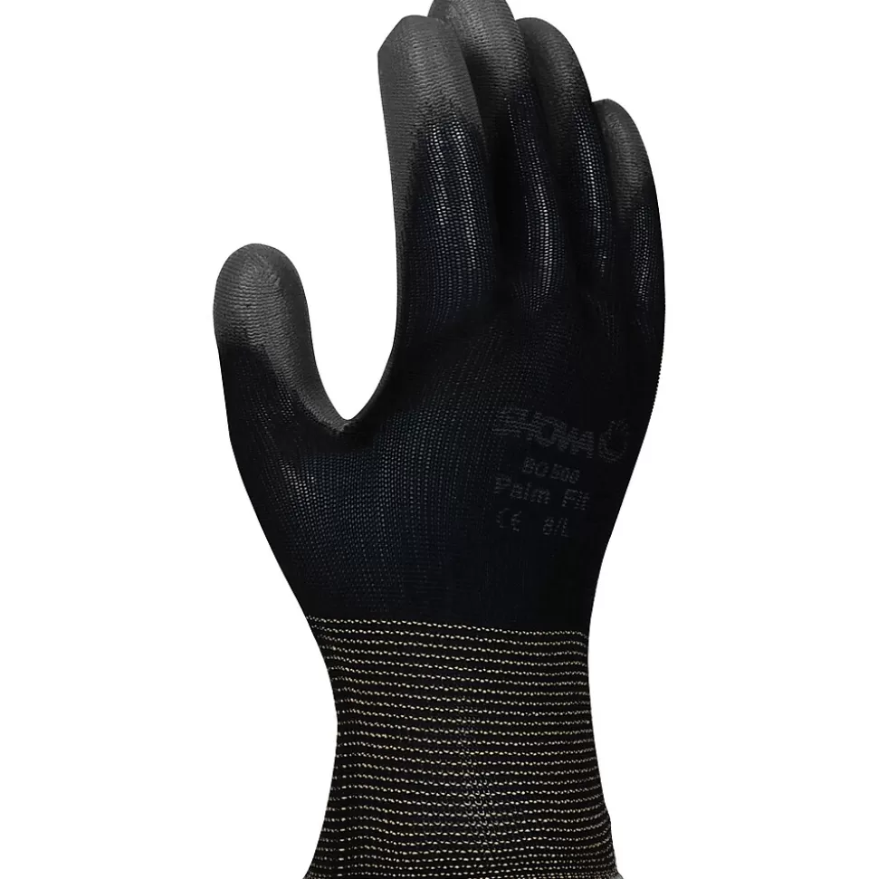 Best Manufacturing Company Black 16/pair Palm Coated Work Gloves, M Sale
