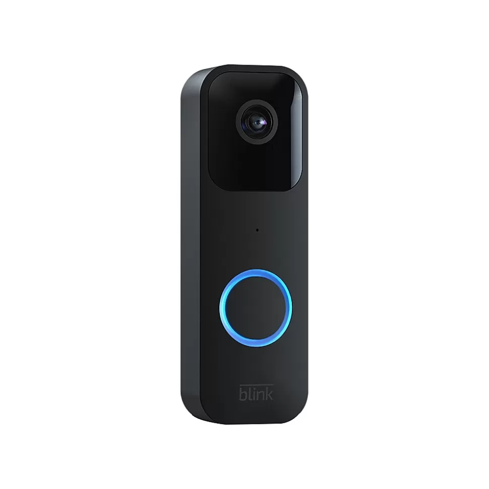 Blink Wi-Fi Wired/Wireless Smart Video Doorbell, Black (B08SG2MS3V) Cheap