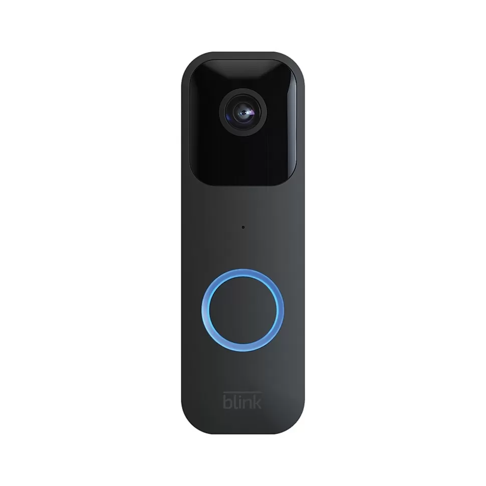 Blink Wi-Fi Wired/Wireless Smart Video Doorbell, Black (B08SG2MS3V) Cheap