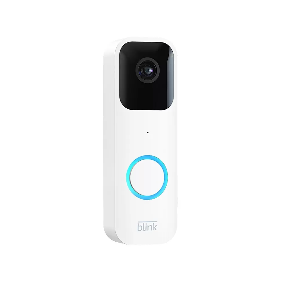 Blink Wi-Fi Wired/Wireless Smart Video Doorbell, White (B08SGKLDRV) Online