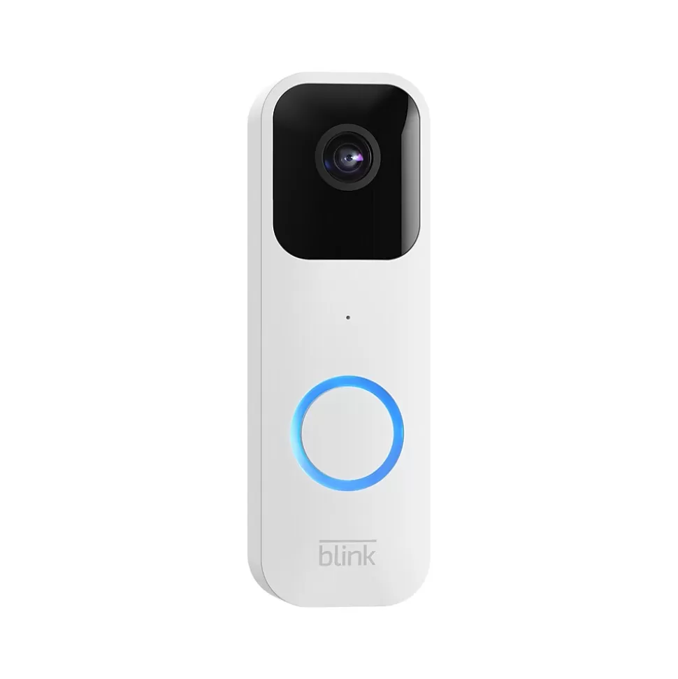 Blink Wi-Fi Wired/Wireless Smart Video Doorbell, White (B08SGKLDRV) Online