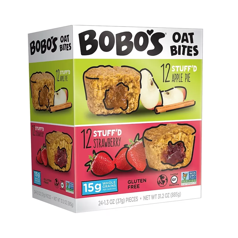 Bobo's Stuff'D Gluten-Free Oat Bites, Apple Pie/Strawberry, 1.3 Oz., 24/Carton (510) Hot