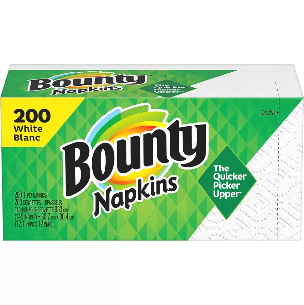 Bounty Quilted Napkin, 1-ply, White, 200 Napkins/Pack (34885.) Sale