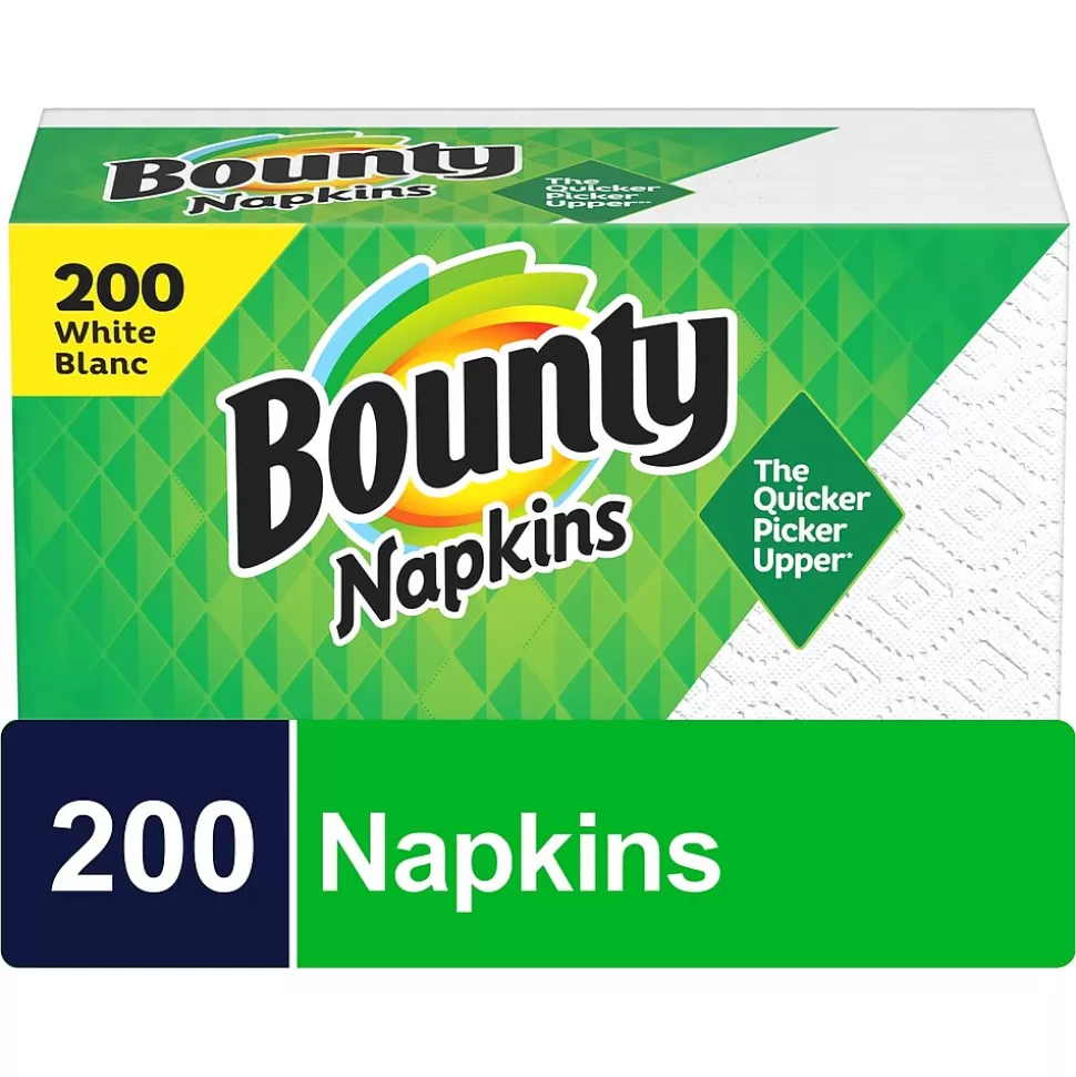 Bounty Quilted Napkin, 1-ply, White, 200 Napkins/Pack (34885.) Sale