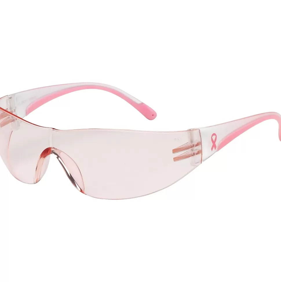 Bouton Optical Safety Glasses, Eva™, Pink/Clear Frame, Light Pink Lens, Anti-scratch Coating (250-10-0904) Sale