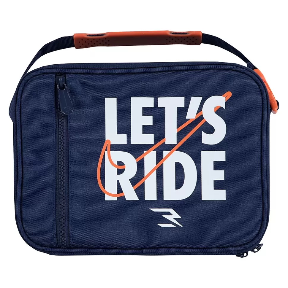 3Brand Let's Ride Lunch Tote, Blue/White (9AT028-U90) Fashion