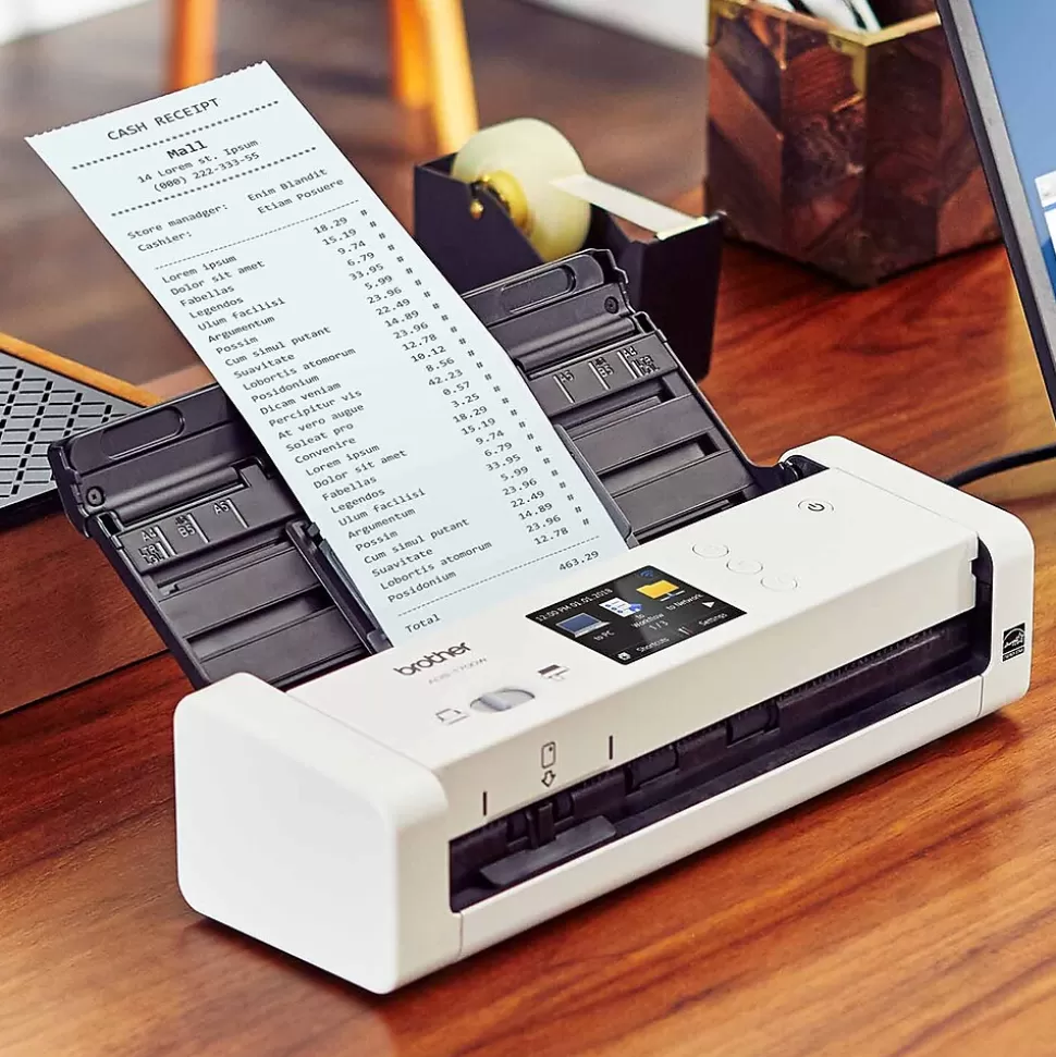 Brother Desktop Scanner for Documents, Wireless, White (ADS-1700W) Sale