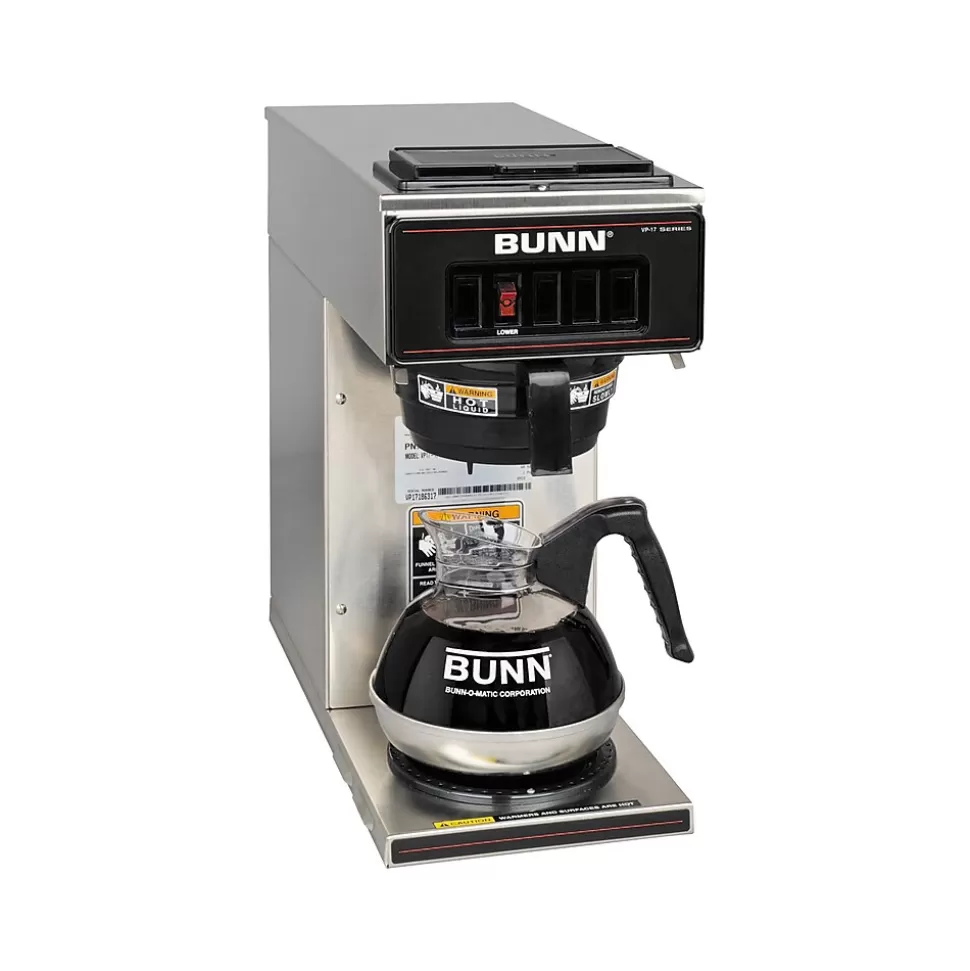 Bunn VP17-1 12-Cups Pourover Coffee Maker, Stainless Steel/Black (BUN01217) Store