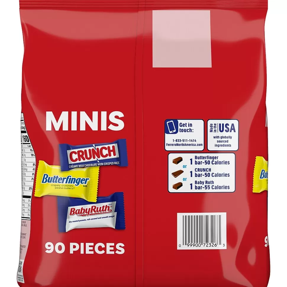 Ferrero Rocher Butterfinger, CRUNCH, and Baby Ruth Assorted Minis Candy Bars, 32.4oz (FEU71526) Online