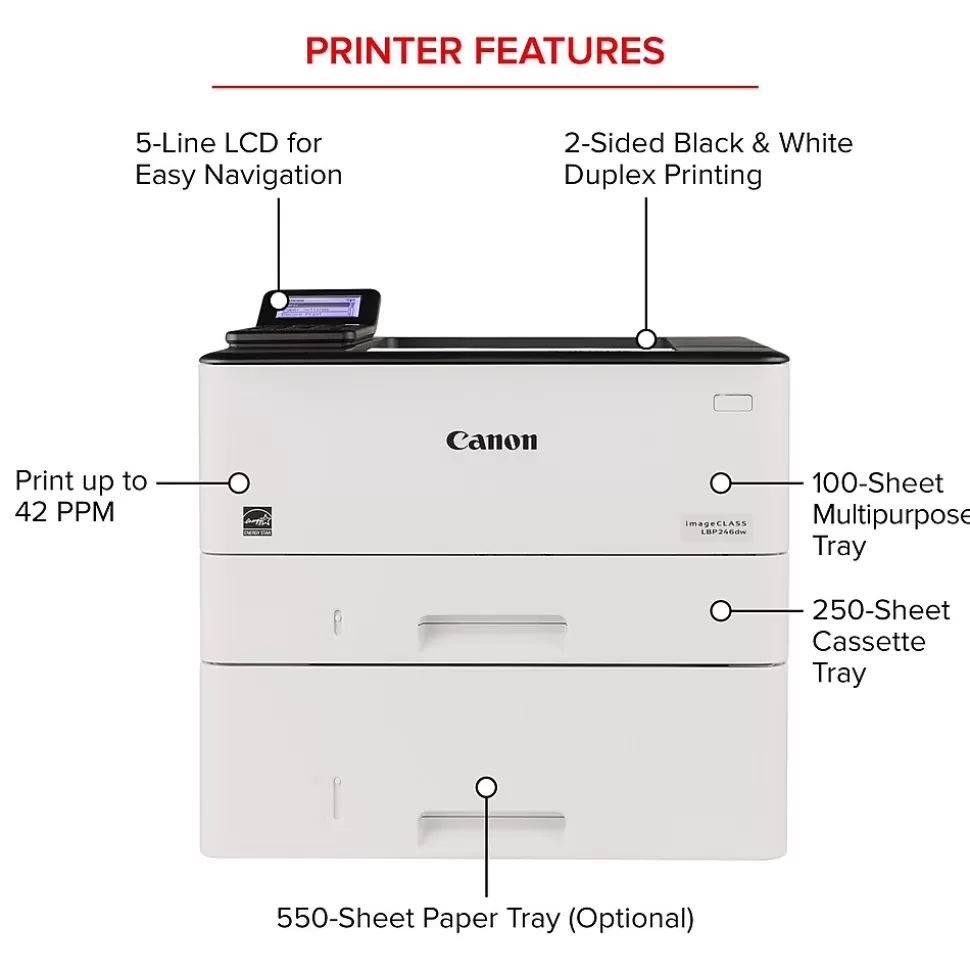 Canon imageCLASS LBP246dw Laser Printer, Single-Function, Print (5952C005) Hot