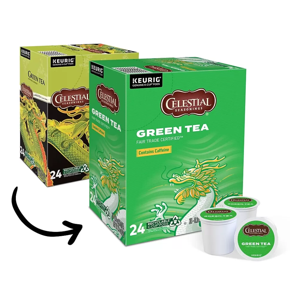 Celestial Seasonings Green Tea, Keurig® K-Cup® Pods, 24/Box (14734) Discount