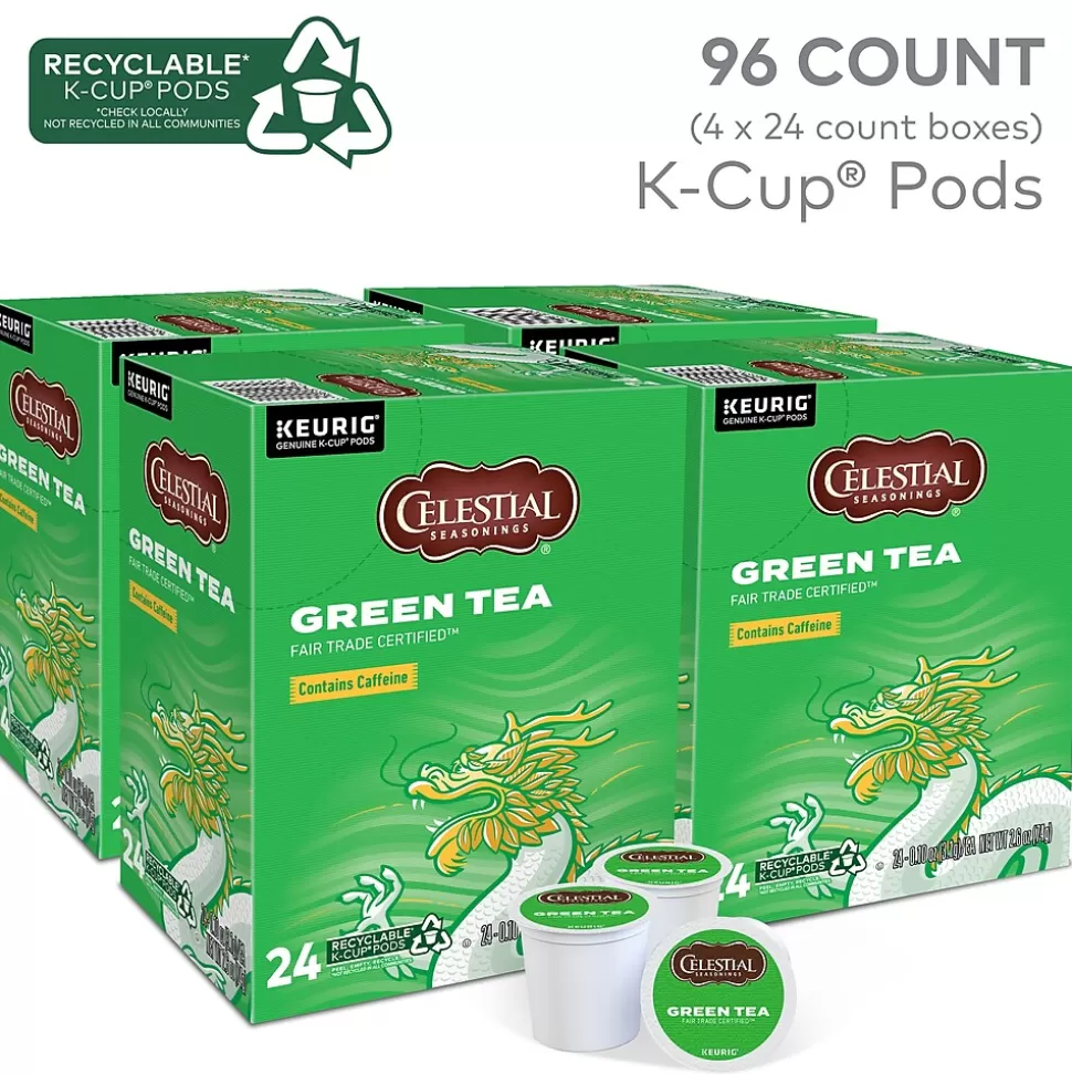 Celestial Seasonings Green Tea, Keurig® K-Cup® Pods, 96/Carton (14734) Best