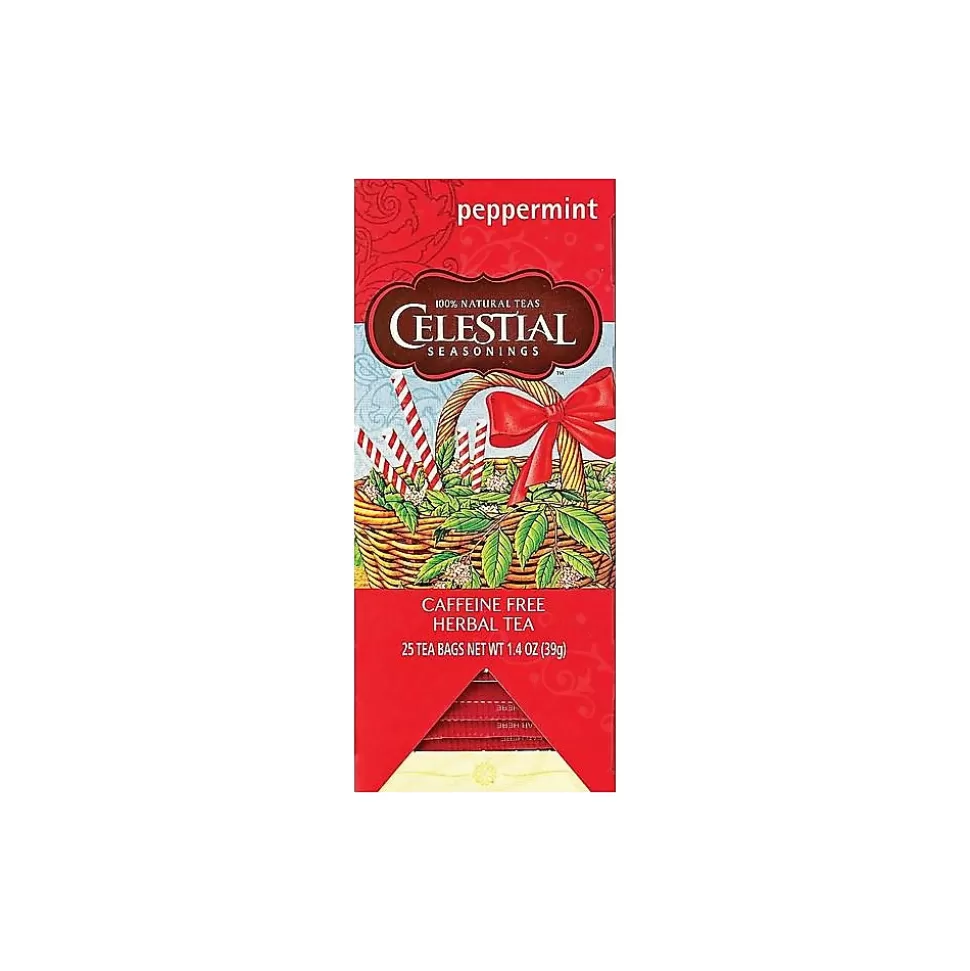 Celestial Seasonings Peppermint Tea Bags, 25/Box (31012) New