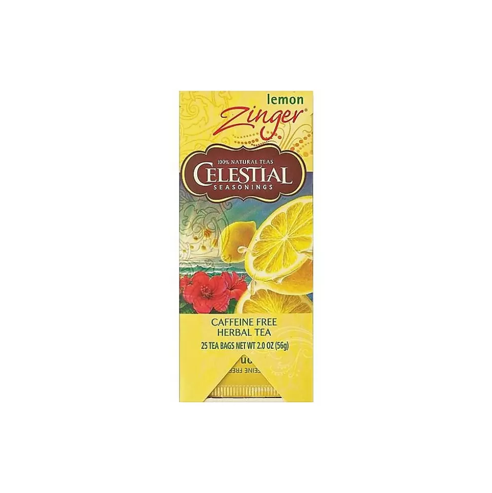 Celestial Seasonings Zinger Lemon Tea Bags, 25/Box (31010) Best