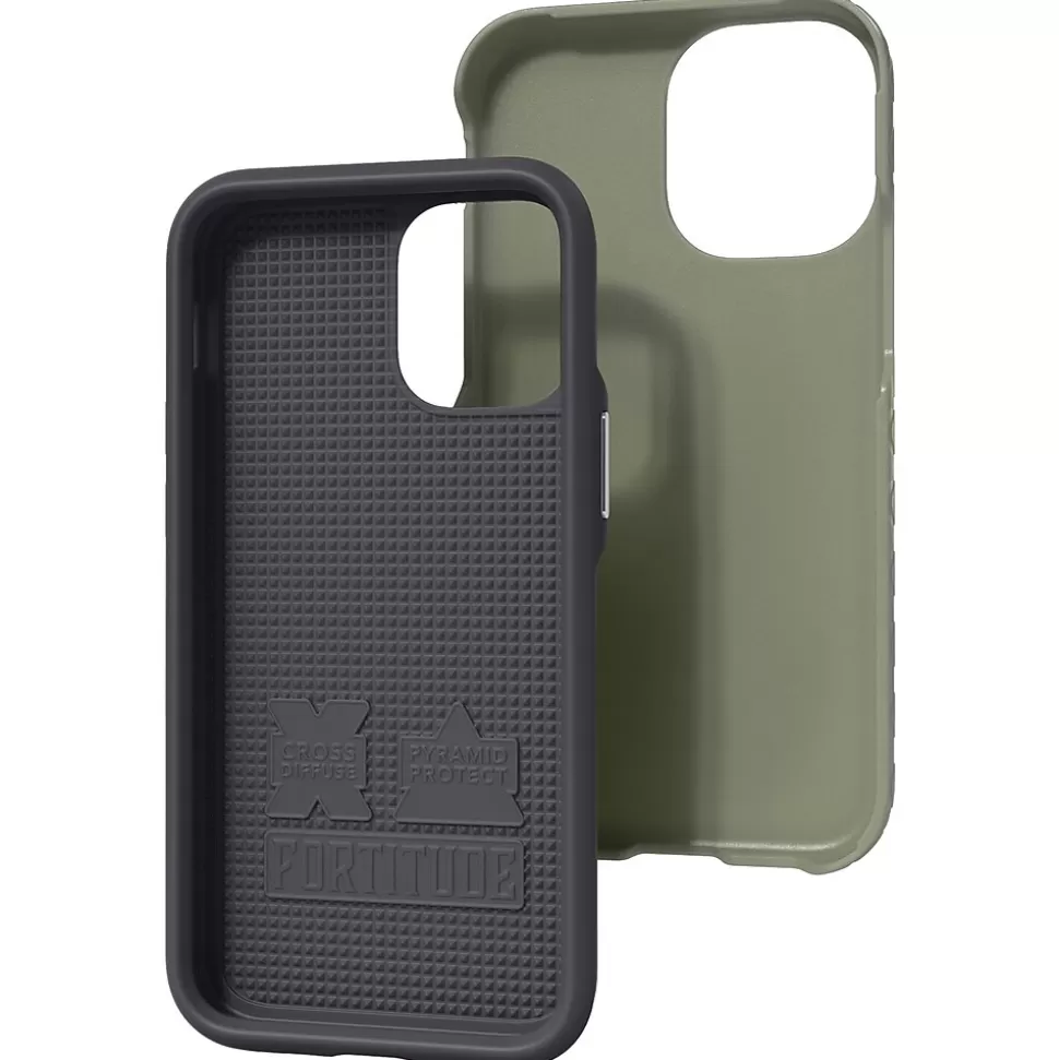 cellhelmet Fortitude Rugged Case for iPhone 12 mini, Shock Absorbing, Olive Drab Green (CHELCFORTI54OD) Cheap