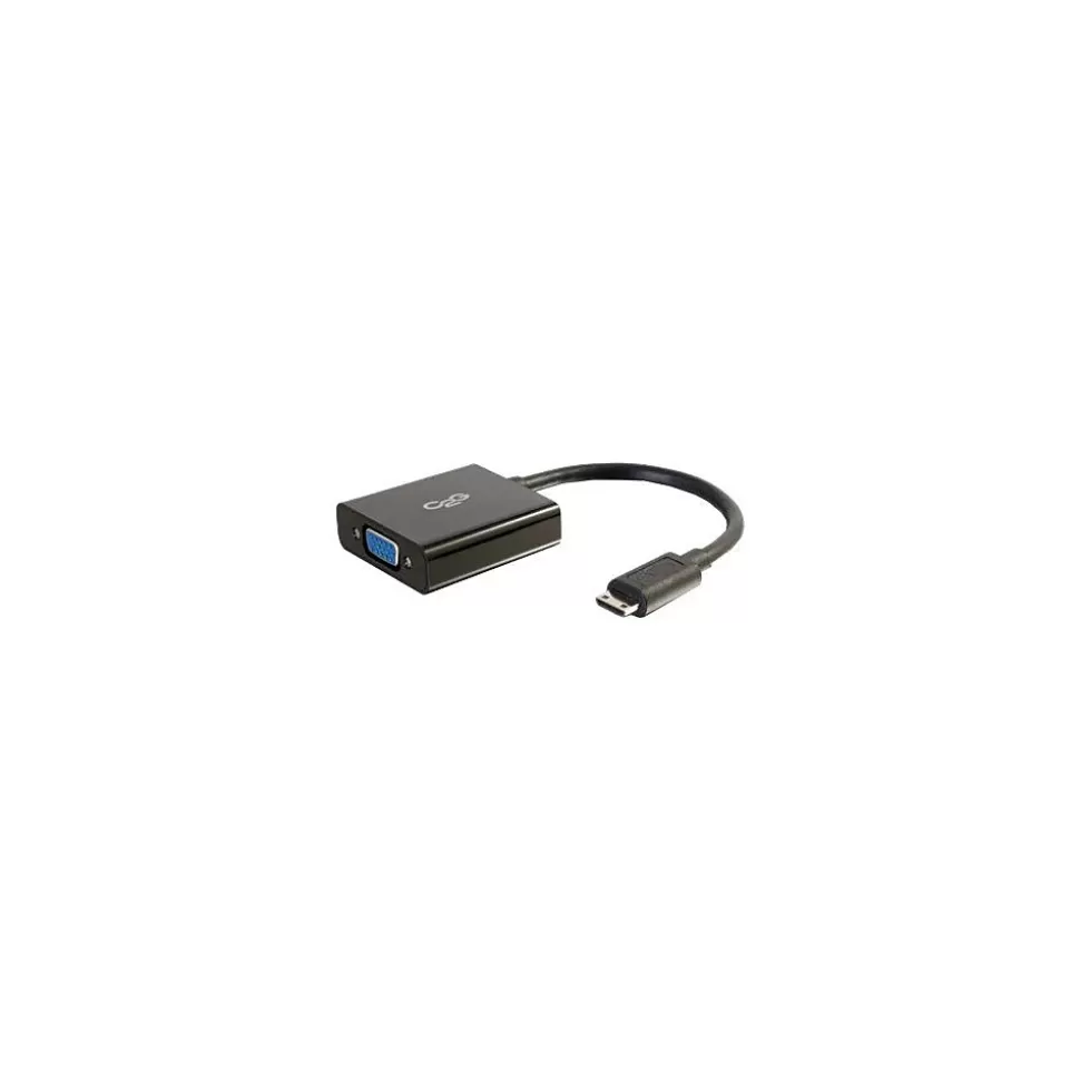 C2G Cables to Go C2G® (41353) HDMI Mini/VGA Male/Female Converter Dongle, Black Clearance