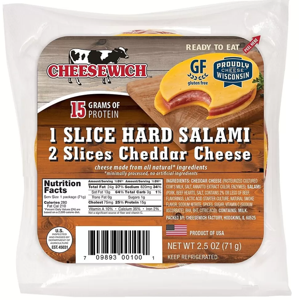 Cheesewich Cheddar & Hard Salami , 16/ Pack (366-00002) Fashion