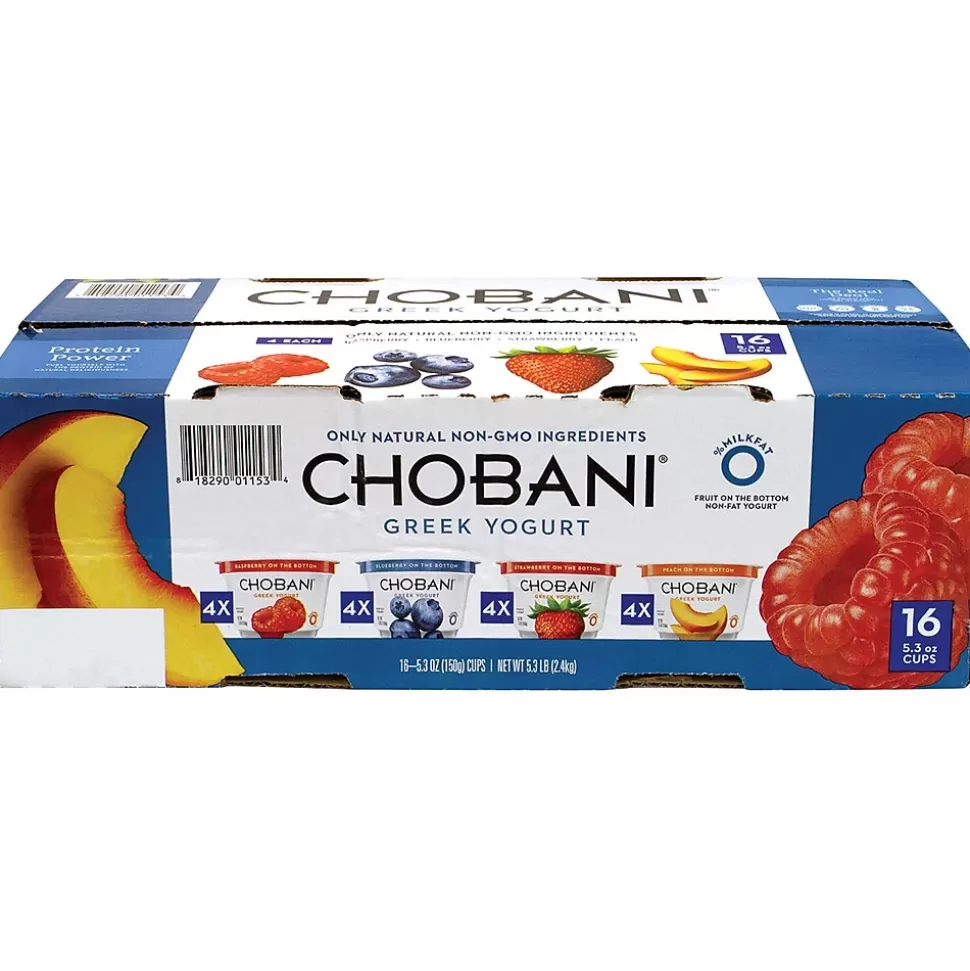 Chobani Greek Yogurt Variety Pack, 5.3 oz., 16/Pack (01153) Fashion