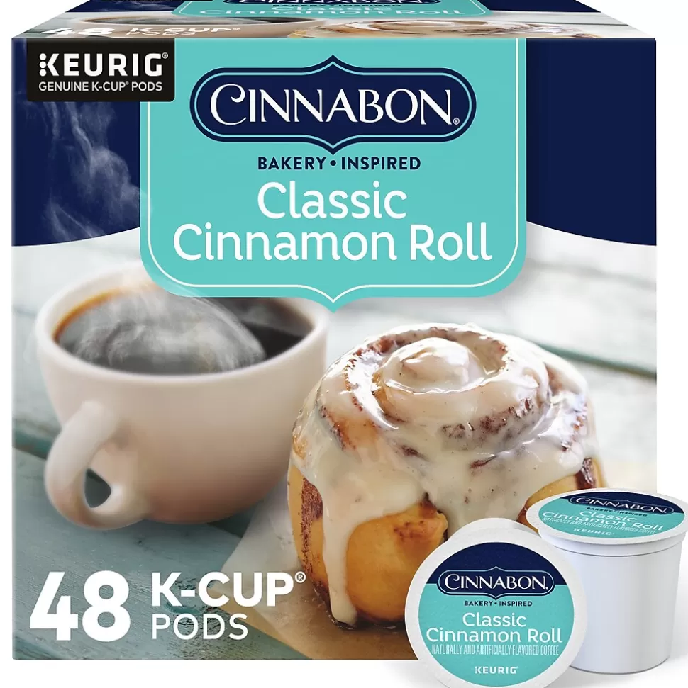 Cinnabon ® Classic Cinnamon Roll Coffee, Keurig® K-Cup® Pods, Light Roast, 48/Box (373156) Store
