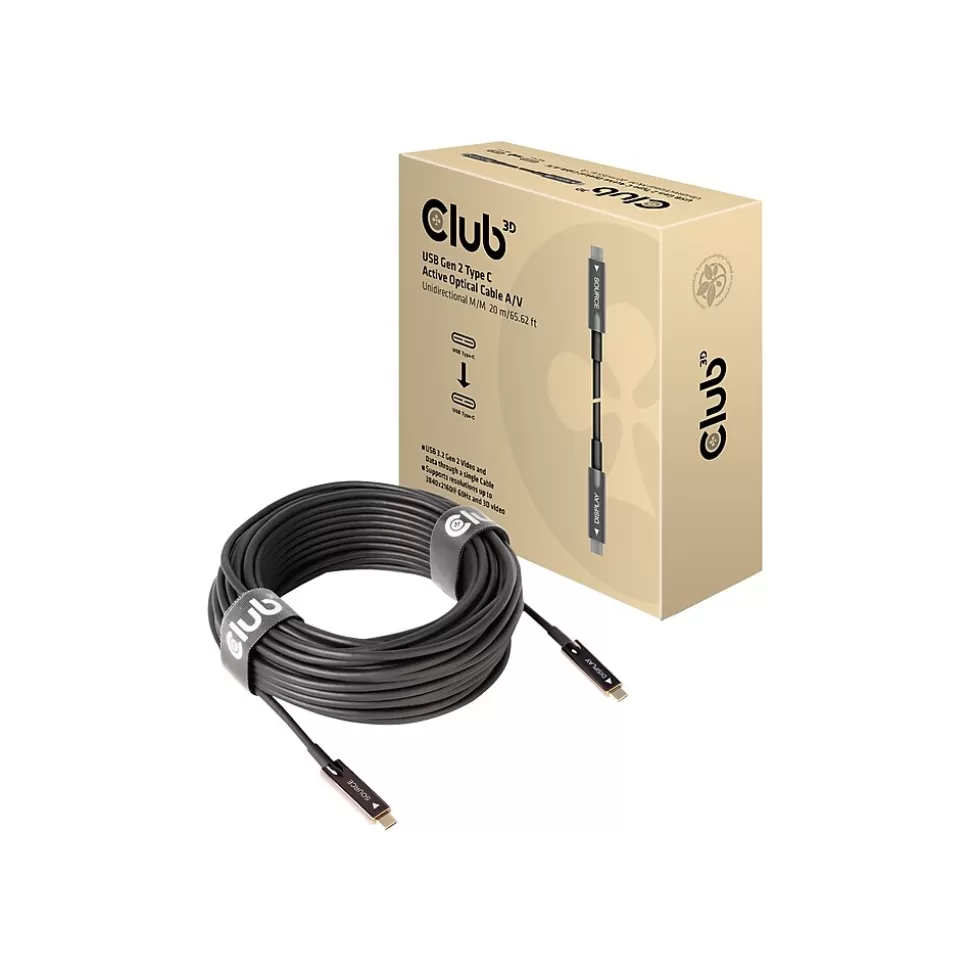 Club 3D 65.6' USB C Cable, Black (CAC-1589) Best Sale