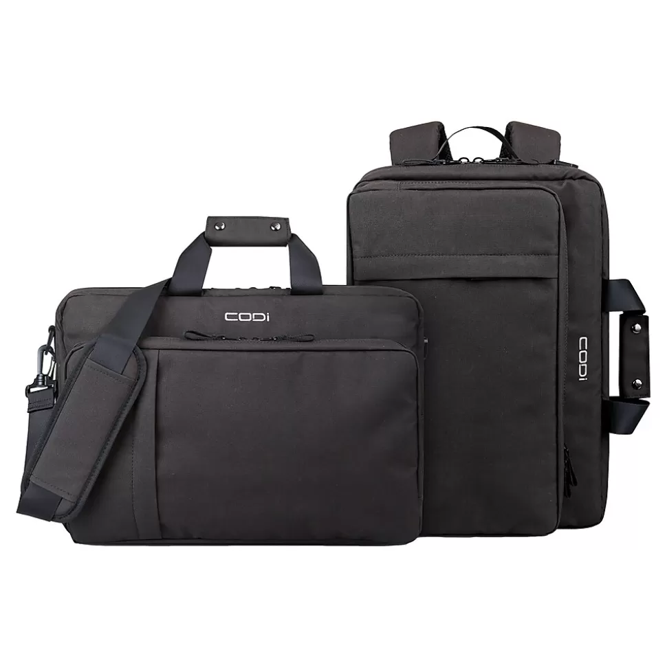 CODi Terra Laptop Hybrid Briefcase/Backpack, Black (TER305-10) Discount