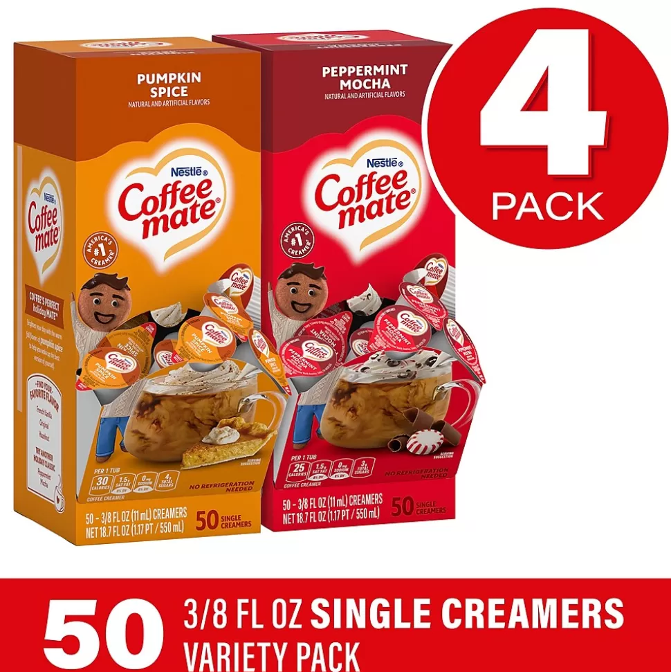 Coffee mate Seasonal Pack Creamer, 50 Count/Pack, 4/Pack (700-00095) Flash Sale