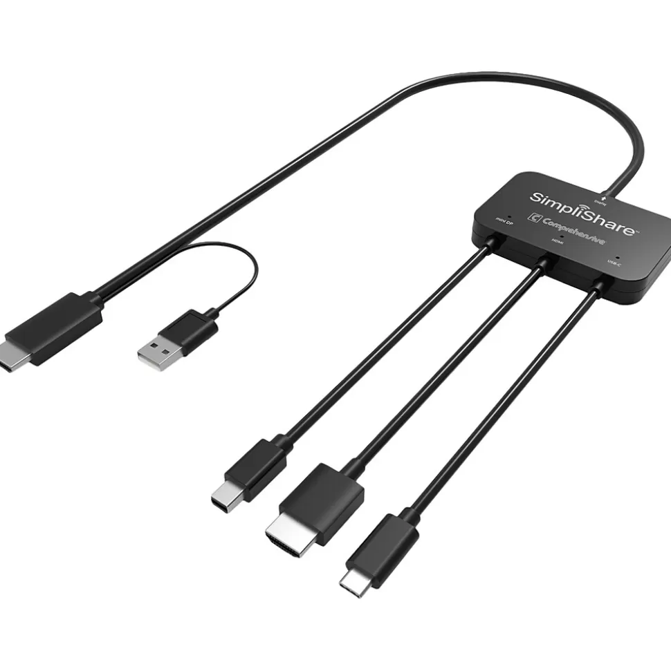 Comprehensive SimpliShare 5-Port USB-C Hub, Black (SSH-500T) Cheap