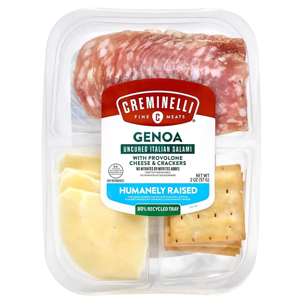 Creminelli Fine Meats Creminelli Genoa, Provolone Cheese, Crackers, 0.5, 4/Pack (220-02086) Store