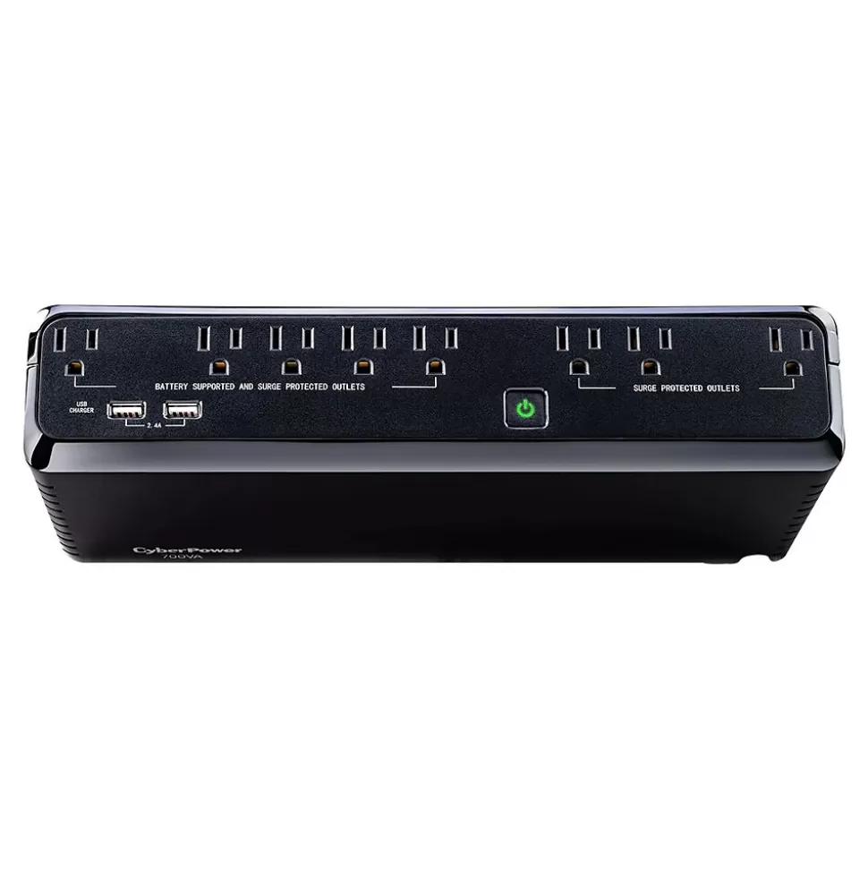 CyberPower 700 VA UPS, 8-Outlets, Black (SL700U) Online