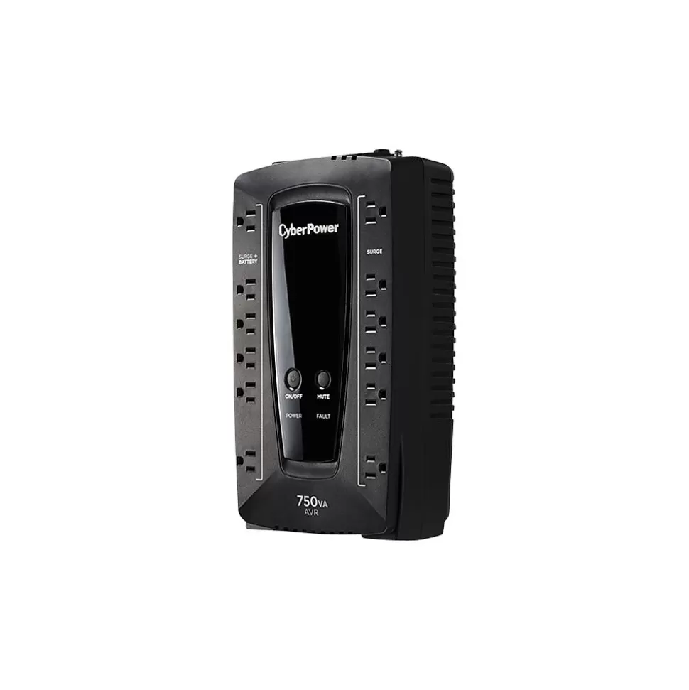 CyberPower AVR Series 750VA UPS, 12-Outlet, Black (AVRG750U) Fashion